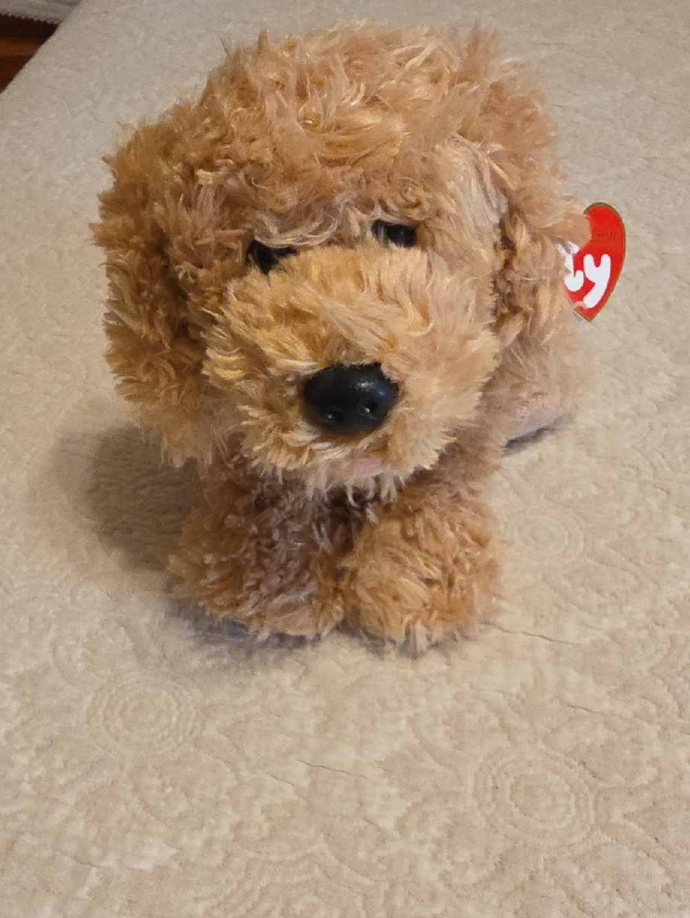 Ty Plush Tan-Brown Fluffy Puppy Toy "SKEETER"   EXCELLENT CONDITION